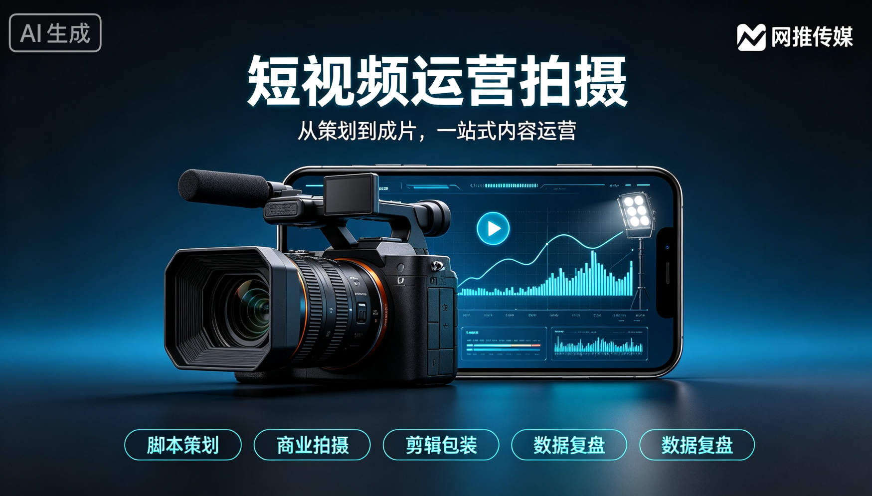 短视频运营服务宣传图